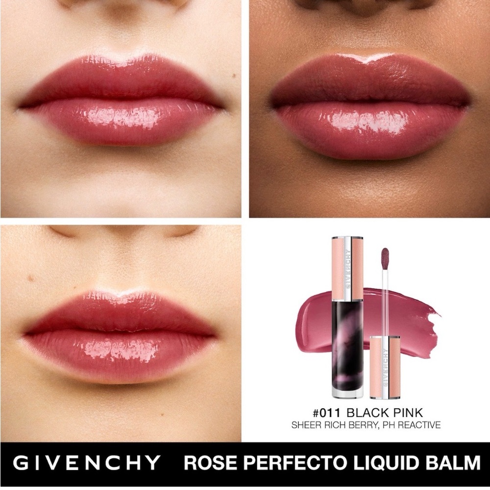 Givenchy Limited Edition Rose Perfecto Tinted Liquid Balm Duo Set, New - Picture 4 of 5